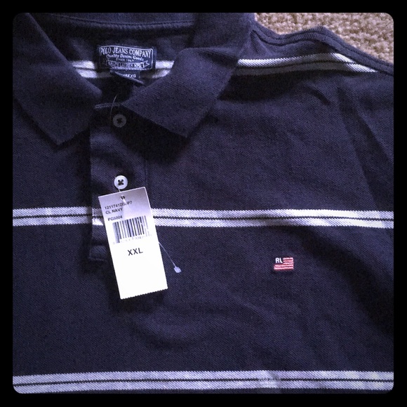 Polo Ralph Lauren Other - Polo jeans company navy striped polo sz XXL